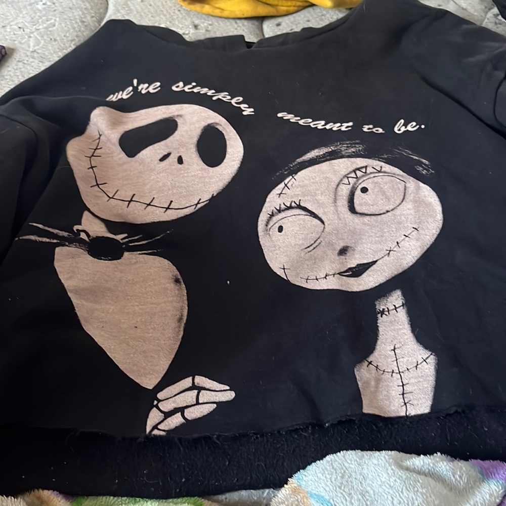 Nightmare before Christmas crop hoodie